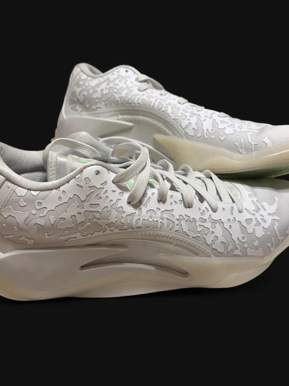 Jordan Men's White Athletic Sneakers with Textured Overlay